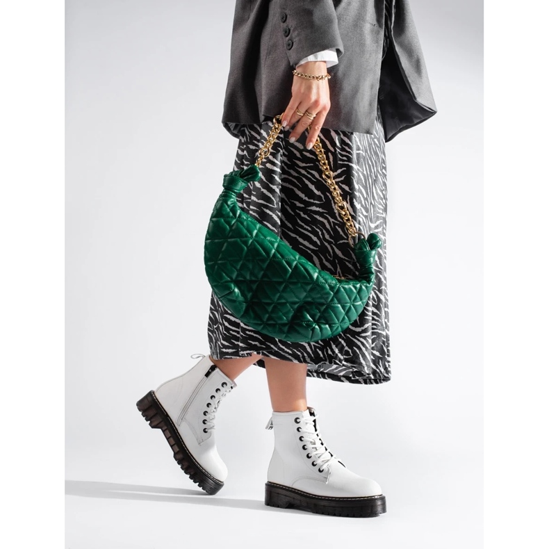 Bottes à lacets blanches pour femmes Big Star KK274536 2