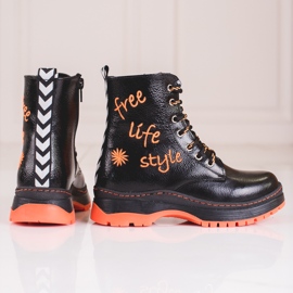 W. Potocki Bottes noires pour filles de Potocki 2