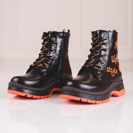 W. Potocki Bottes noires pour filles de Potocki le noir 3