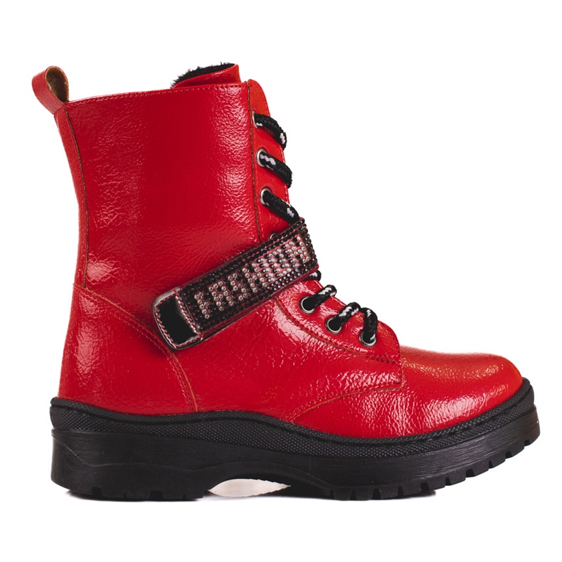 W. Potocki Bottes fille Potocki avec cristaux rouge 1 W. Potocki Bottes fille Potocki avec cristaux rouge 1