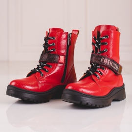 W. Potocki Bottes fille Potocki avec cristaux rouge 2