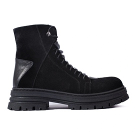 Bottes en cuir noir le noir 2