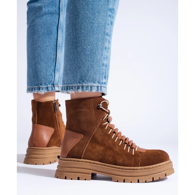 Bottes en cuir marron brun 1