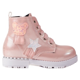 Bottines fille roses 1