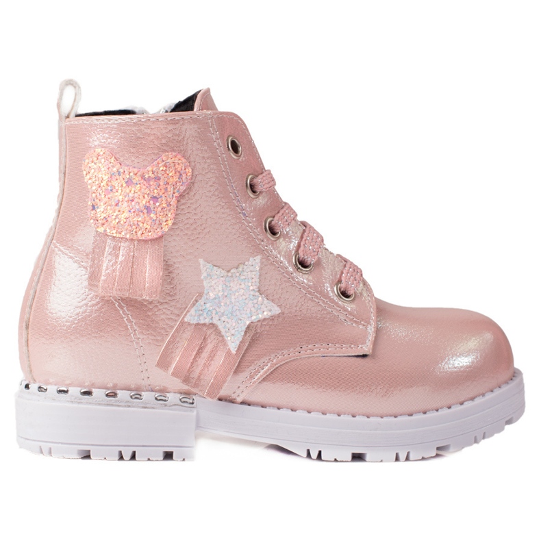 Bottines fille roses 1