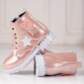 Bottines fille roses 2 Bottines fille roses 2