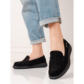 Mocassins ajourés Shelovet noirs femme 2