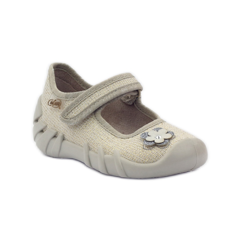 Befado chaussures pour enfants ballerines chaussons 109p163 brun gris jaune 1 Befado chaussures pour enfants ballerines chaussons 109p163 brun gris jaune 1