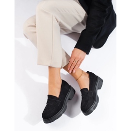 Chaussures femme en daim noir le noir 3