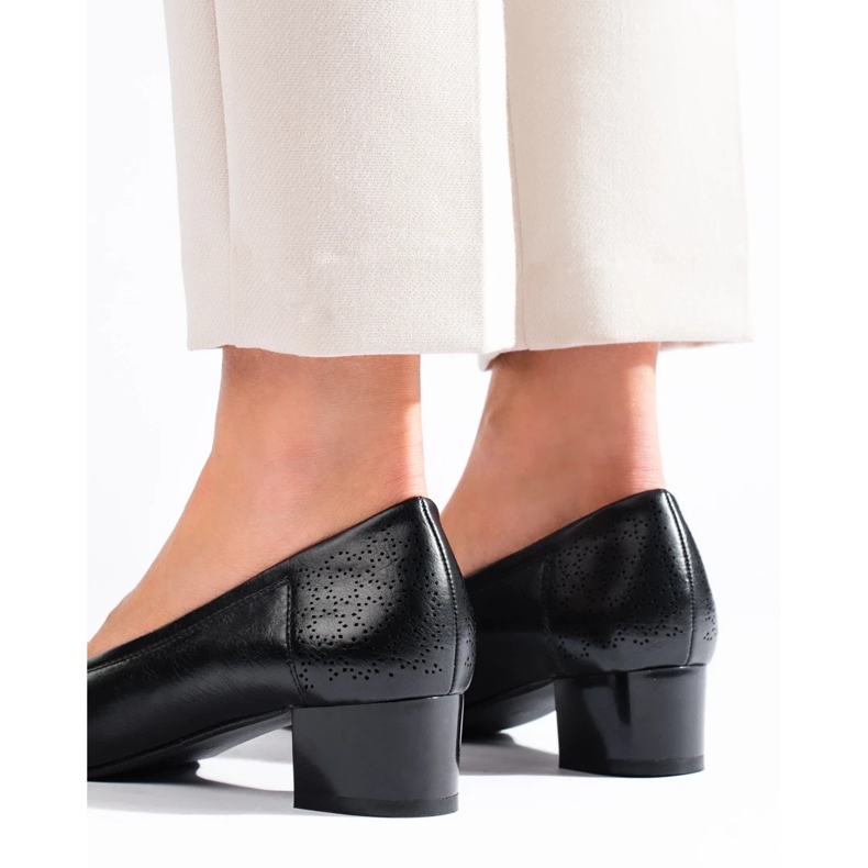 W. Potocki Escarpins femme petit talon Potocki noir le noir 1