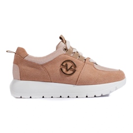 Chaussures de sport femme Vinceza beiges 1