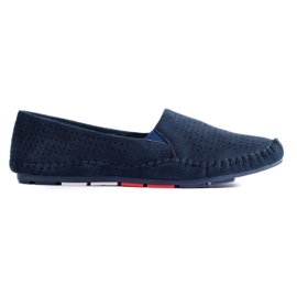 Mocassins ajourés Shelovet bleu marine femme 1