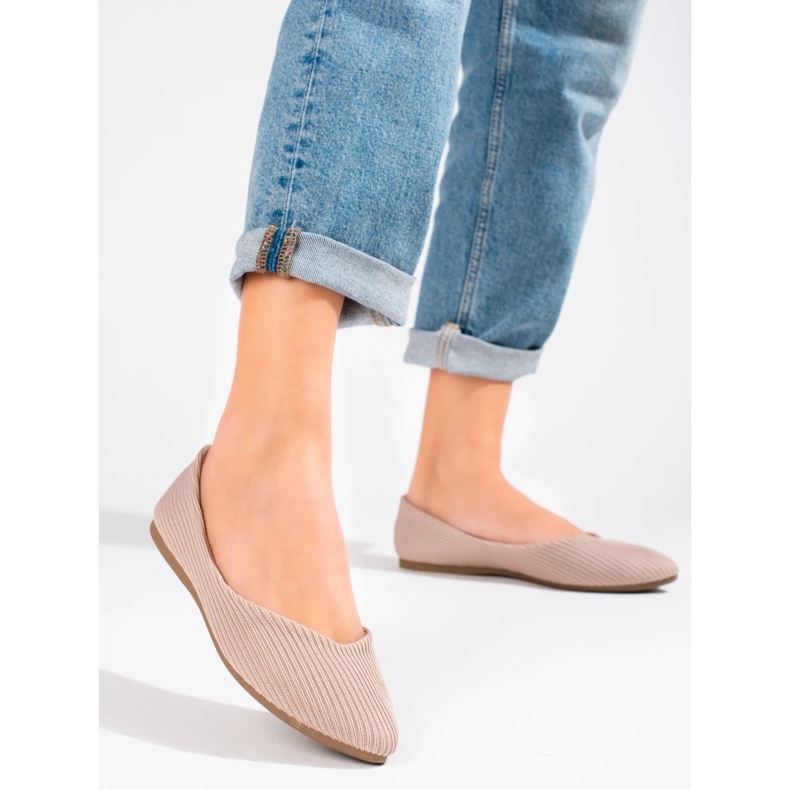 Ballerines textile femme Vinceza beige 2