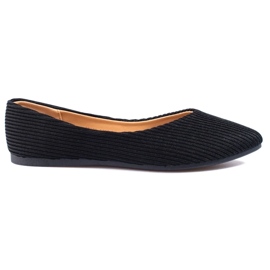 Ballerines textiles noires Vinceza le noir 1