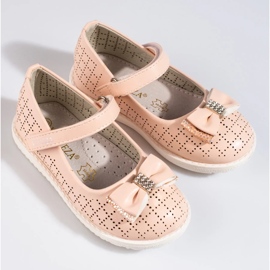 Ballerines fille ajourées Vinceza poudre rose 2