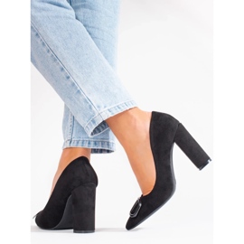 Escarpins Vinceza en daim noir, femmes le noir 2