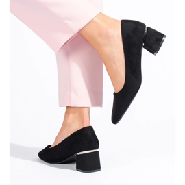 Escarpins pour femmes Vinceza sur un petit talon noir le noir 1