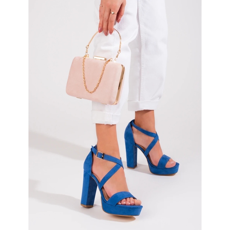 Sandales à talons bleus Shelovet 2