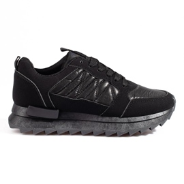 W. Potocki Chaussures de sport femme baskets Potocki noir le noir 2