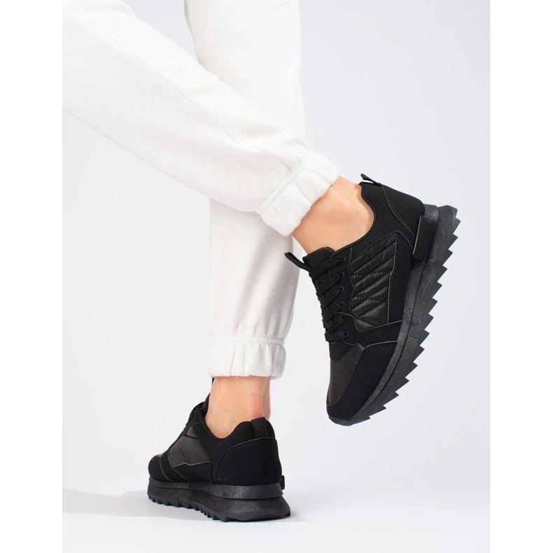 W. Potocki Chaussures de sport femme baskets Potocki noir le noir 1