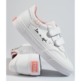 W. Potocki Chaussures de sport velcro pour filles Potocki blanc blanche 2 W. Potocki Chaussures de sport velcro pour filles Potocki blanc blanche 2