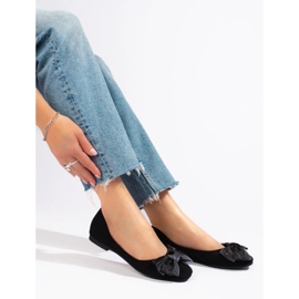 Ballerines femme en daim à nœud Shelovet noir le noir 7