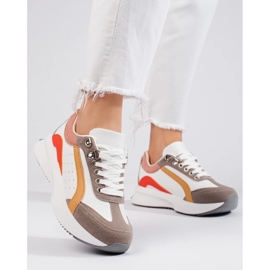 Baskets multicolores Shelovet pour femmes blanc 2