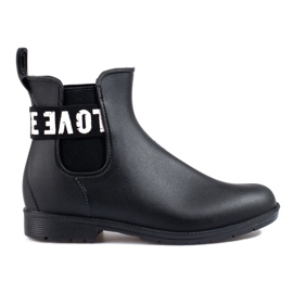 Bottes en caoutchouc Shelovet noires pour femmes 1