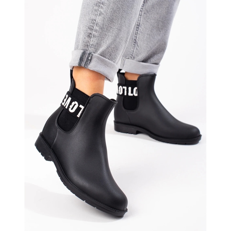 Bottes en caoutchouc Shelovet noires pour femmes le noir 2