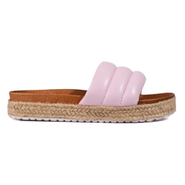 Espadrilles femme sur semelle épaisse Vinceza rose 1 Espadrilles femme sur semelle épaisse Vinceza rose 1