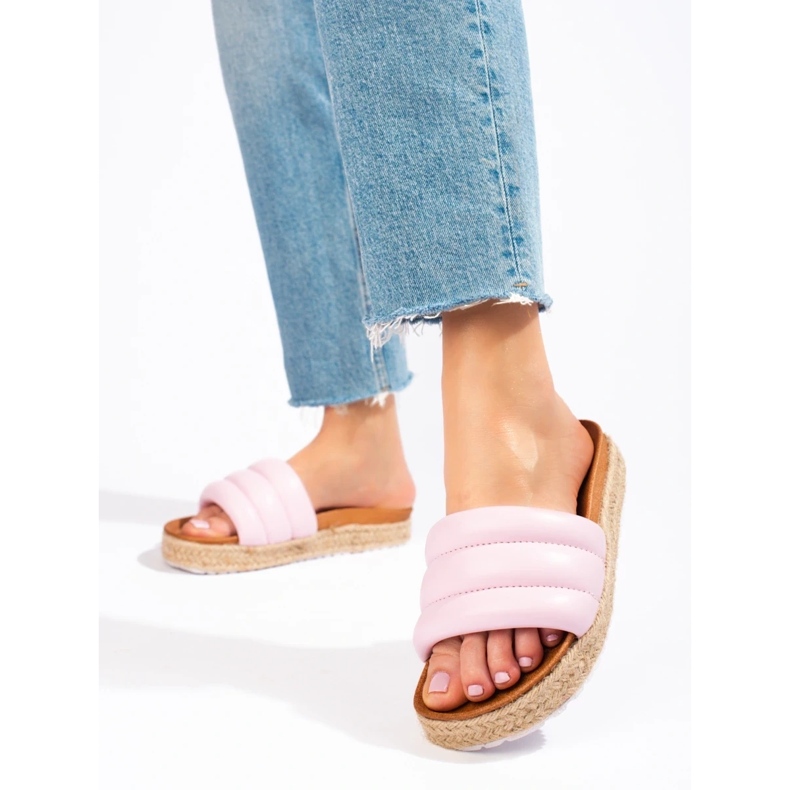 Espadrilles femme sur semelle épaisse Vinceza rose 2 Espadrilles femme sur semelle épaisse Vinceza rose 2