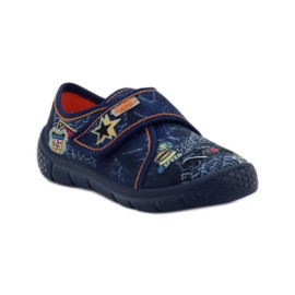 Chaussons Super Light Bottom Car Befado bleu marine orange 1
