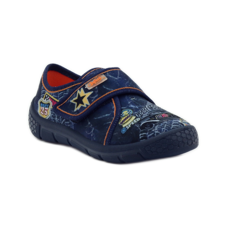 Chaussons Super Light Bottom Car Befado bleu marine orange 1