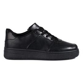 Chaussures de sport noires Shelovet à semelle épaisse 1