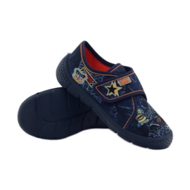 Chaussons Super Light Bottom Car Befado bleu marine orange 3