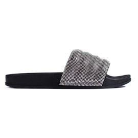 Chaussons noirs avec strass Shelovet le noir 1