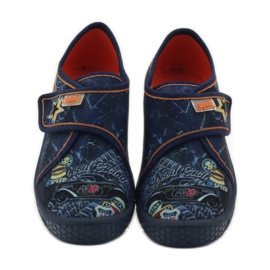 Chaussons Super Light Bottom Car Befado bleu marine orange 4