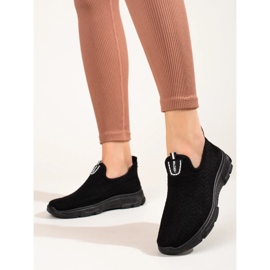 Chaussures de sport à enfiler noires Shelovet le noir 1