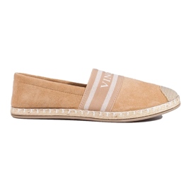 Espadrilles en daim beige pour femme de Vinceza 4