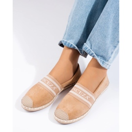 Espadrilles en daim beige pour femme de Vinceza 3