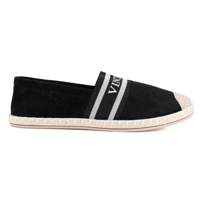 Espadrilles en daim noir pour femme de Vinceza le noir 2