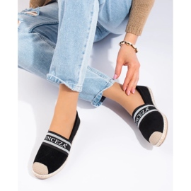 Espadrilles en daim noir pour femme de Vinceza le noir 3