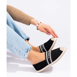 Espadrilles en daim noir pour femme de Vinceza le noir 4