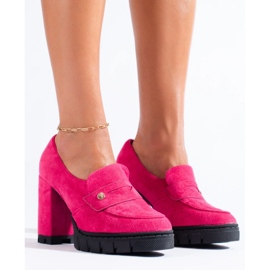 Chaussures à talons hauts en daim rose de Vinceza 3