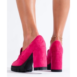 Chaussures à talons hauts en daim rose de Vinceza 1