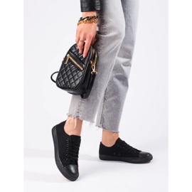 Baskets classiques pour femmes Shelovet noires le noir 1