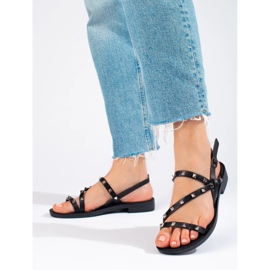 W. Potocki Sandales romaines noires à clous Potocki 2