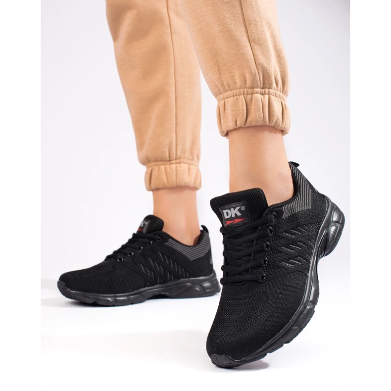 SHELOVET Baskets en textile noir foncé pour femmes 2