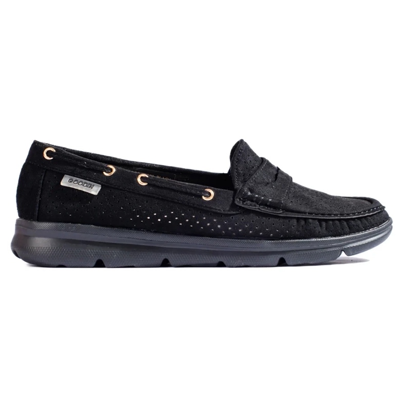 Mocassins femme Shelovet en daim noir 2