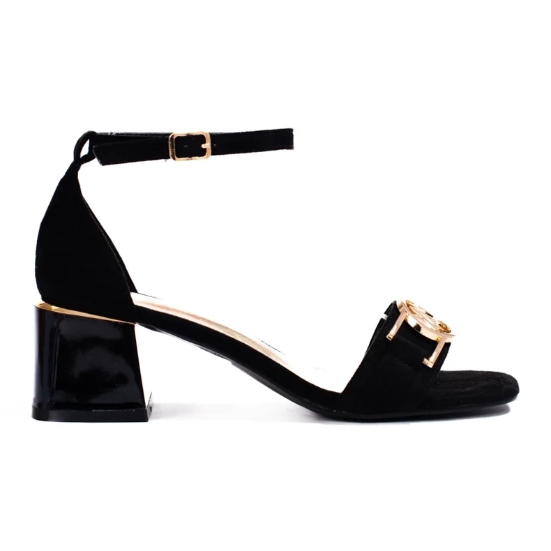 Sandales noires femme Shelovet block 1